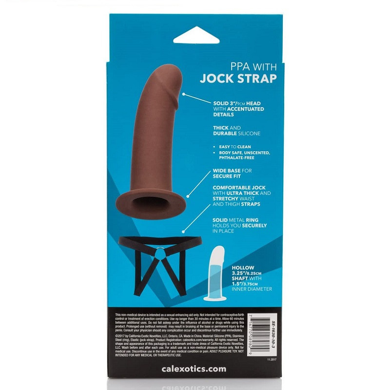 Arnés Hueco Dildo Silicona Calexotics Marrón