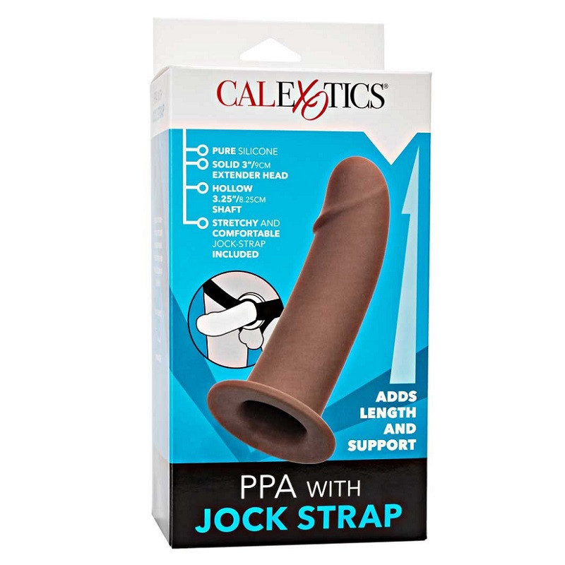 Arnés Hueco Dildo Silicona Calexotics Marrón