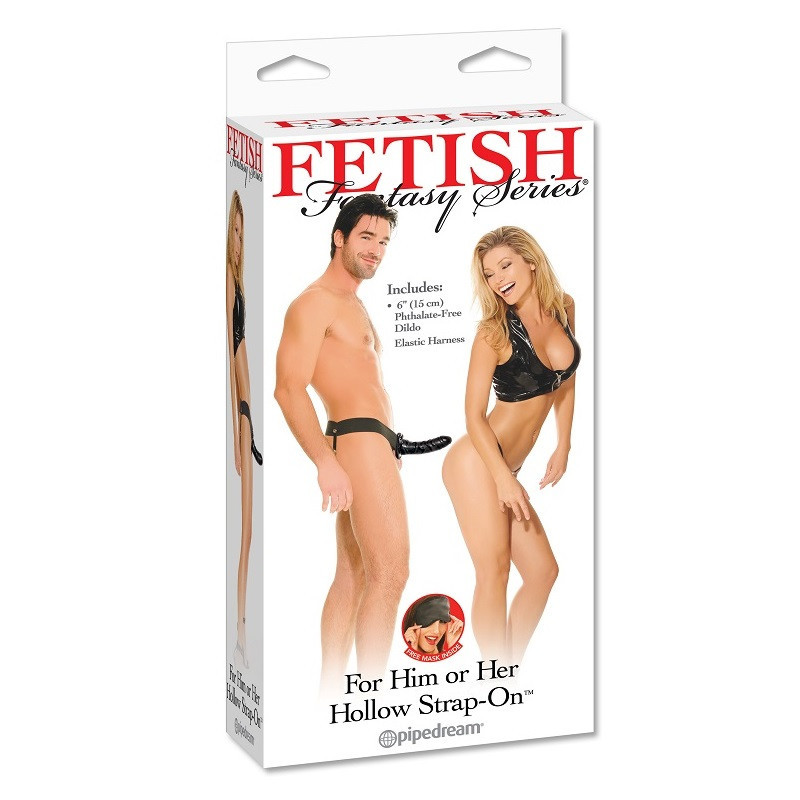 Arnés Hueco Fetish Fantasy Hollow Strap On 15 CM Negro