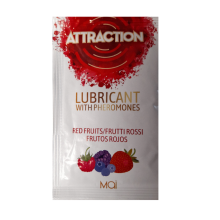 Lubricante Attraction  Frutos Rojos Con Feromonas Sobre de 10 ml
