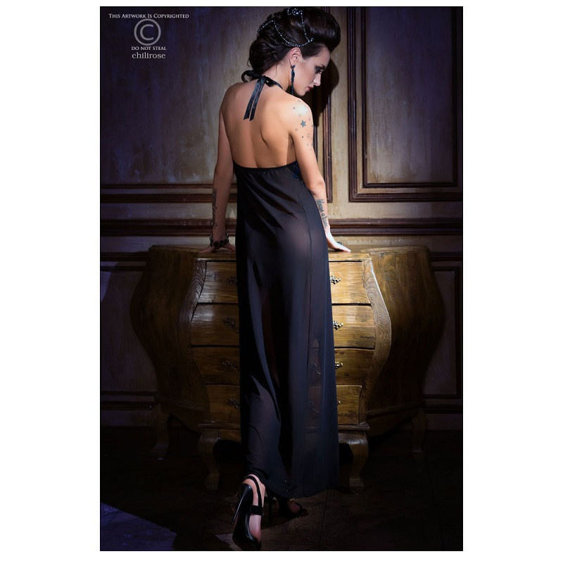 Babydoll Chilirose Azul CR-3856 Largo