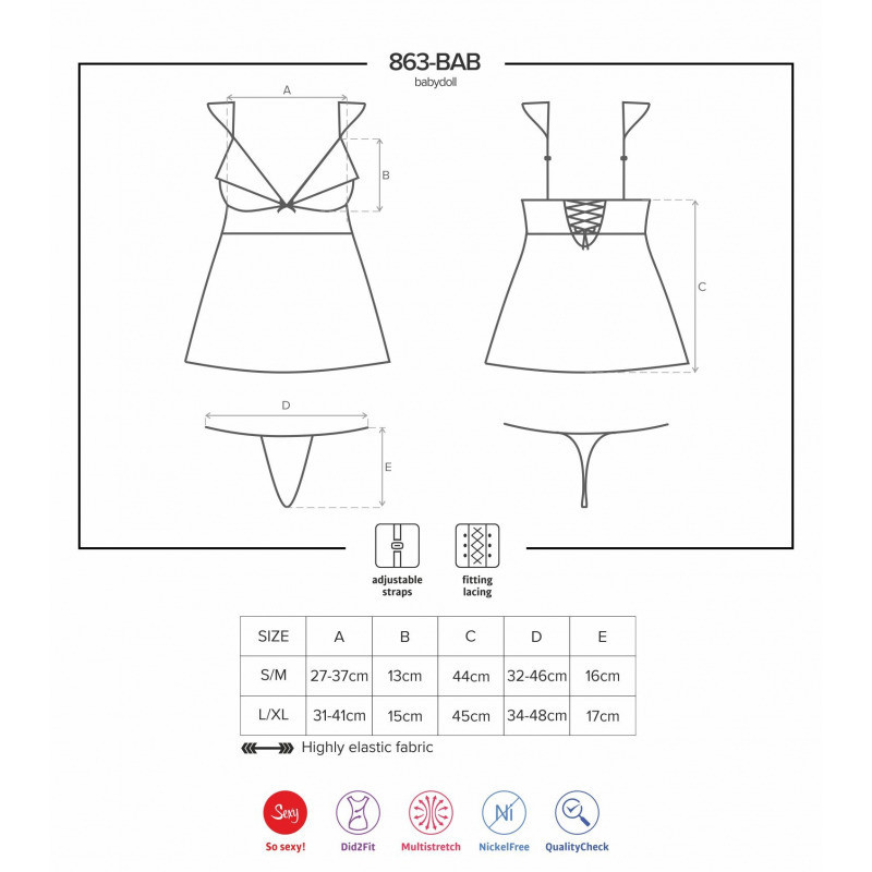 Babydoll De Obsessive Rojo 863