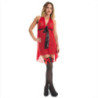 Babydoll Lazo Rojo Luana con Medias