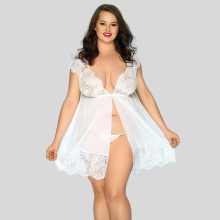 Babydoll Sexy Lingerie Blanco P81160