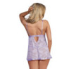 Babydoll Y Tanga De Exposed Lavender Lace