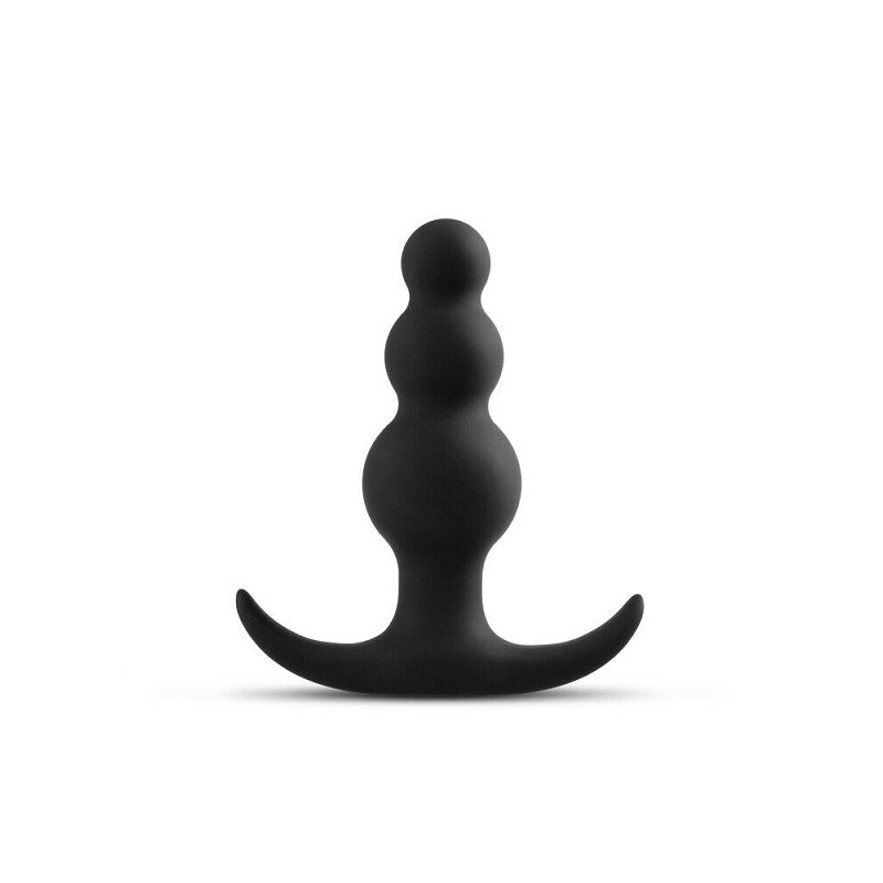 Anal Plug Adventures Beaded Platinum Silicone