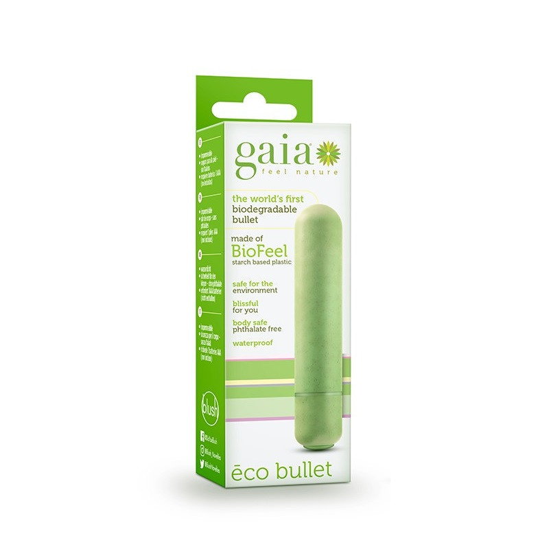 Bala Vibradora De Pilas Gaia Eco Bullet Verde