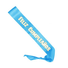 Banda  Feliz Cumpleaños Con Estrellas Azul