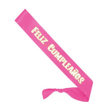 Banda  Feliz Cumpleaños Con Estrellas Rosa