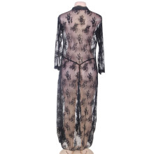 Bata Larga Subblime Negro R80232 Encaje