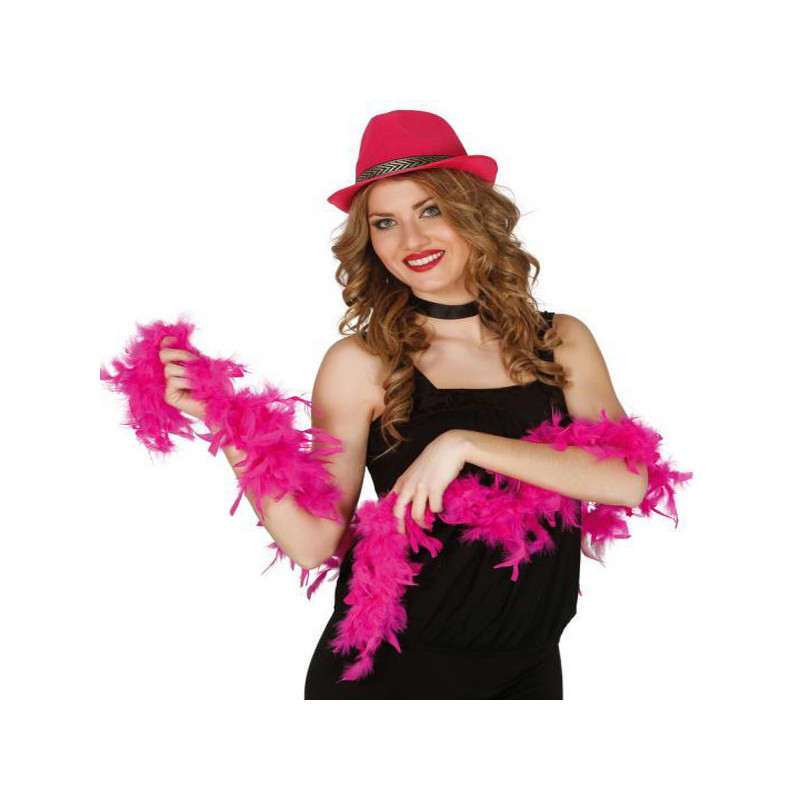 Boa De Plumas Fucsia