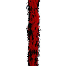 Boa De Plumas Roja Y Negra