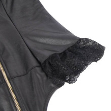 Body Cremallera Y Encaje Wetlook