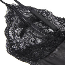 Body Cremallera Y Encaje Wetlook