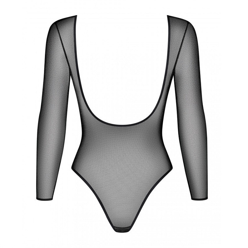 Body de Obsessive Manga larga Negro Brillos B123