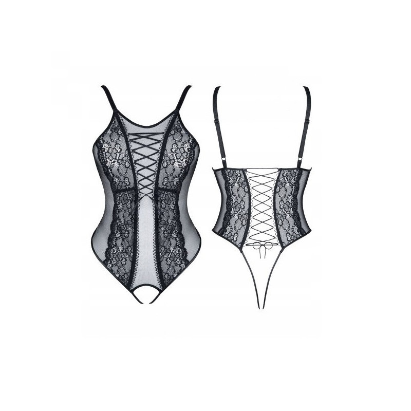 Body Demoniq Negro Abierto Margot
