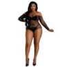Body Moonlight Plus Model 09 Negro De Red Con Brillos