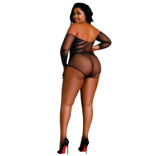 Body Moonlight Plus Model 09 Negro De Red Con Brillos