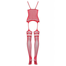 Bodystocking Obsessive F214 Rojo