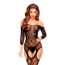Bodystocking Penthouse Top-Notch Negro