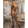 Bodystocking Lace Plum Negro