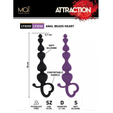 Bolas Anales Tira Corazón Mai Nº 79 Silicona Negro