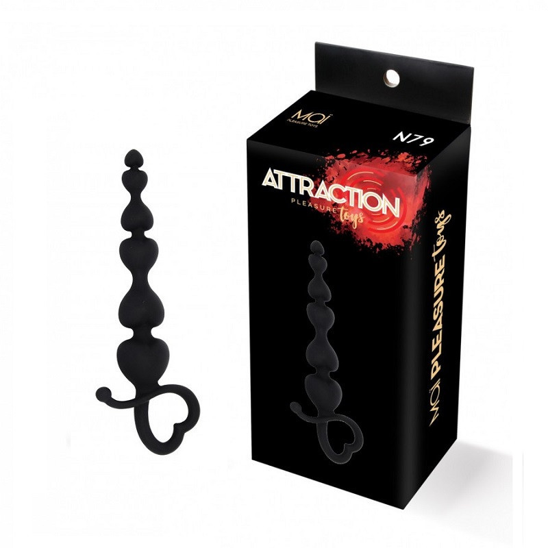 Bolas Anales Tira Corazón Mai Nº 79 Silicona Negro