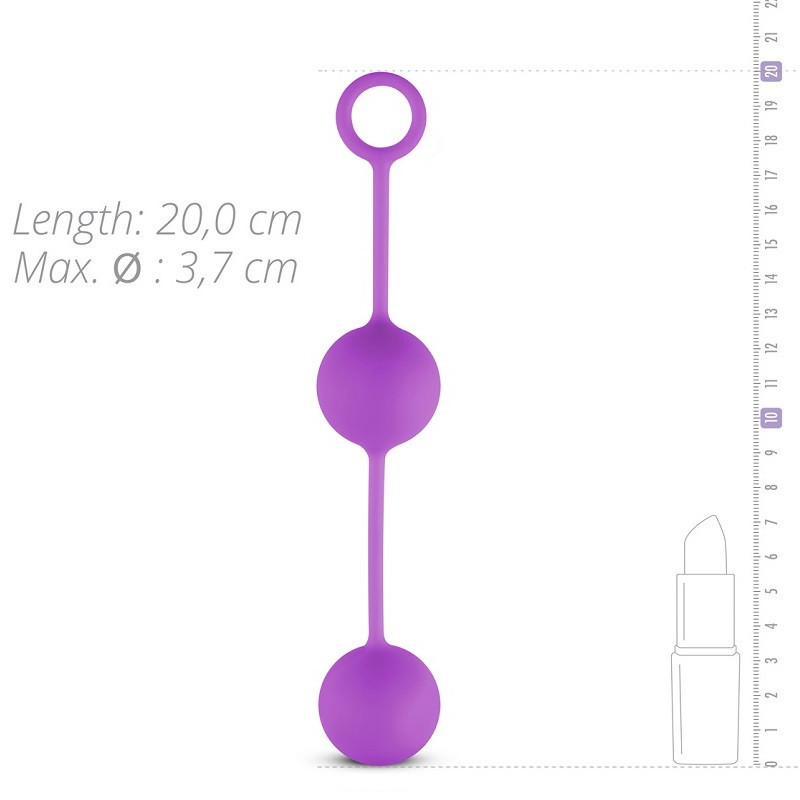 Bolas Silicona EasyToys 3,6 cm. Violeta
