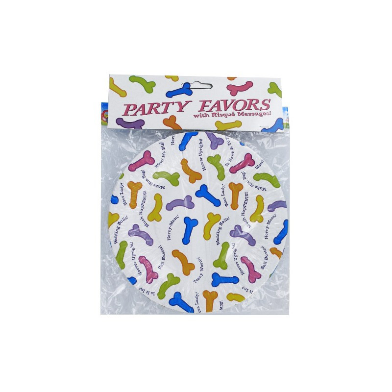 Bolsa con 6 Platos Papel Penes