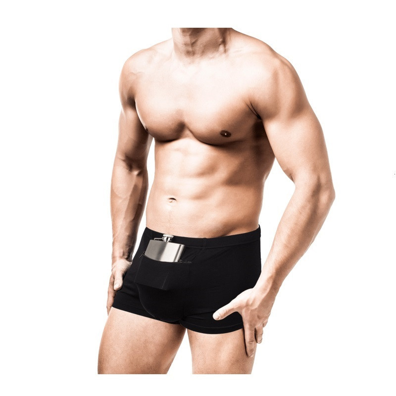 Bóxer Con Bolsillo Y Petaca