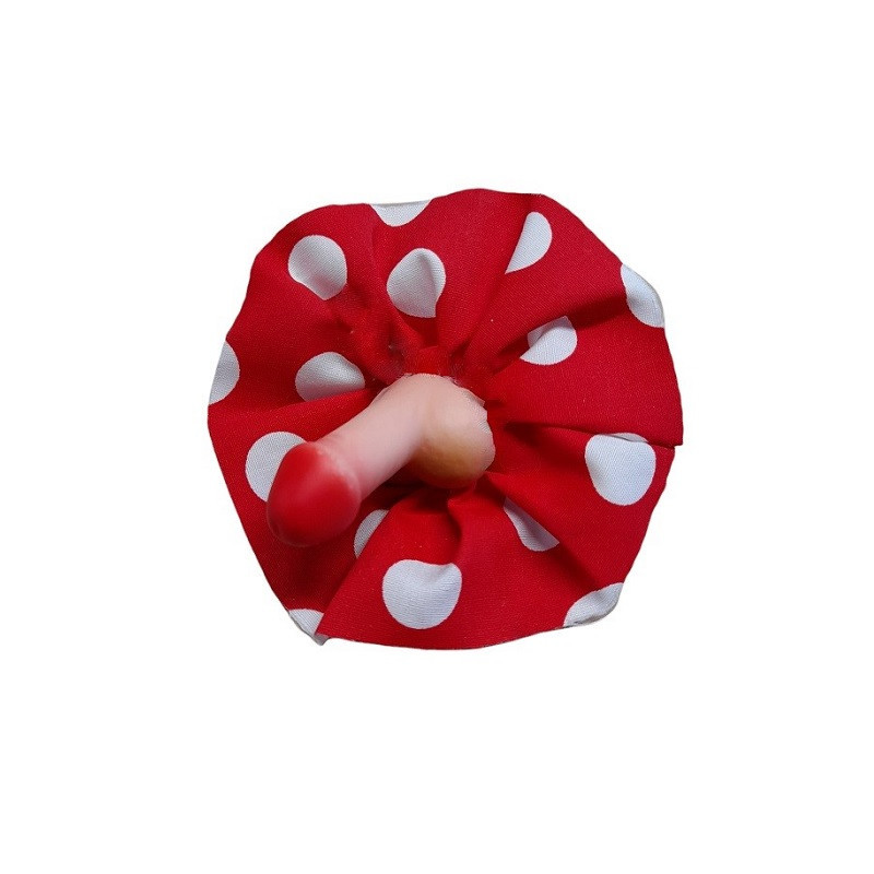 Broche Pito Rojo Con Lunares