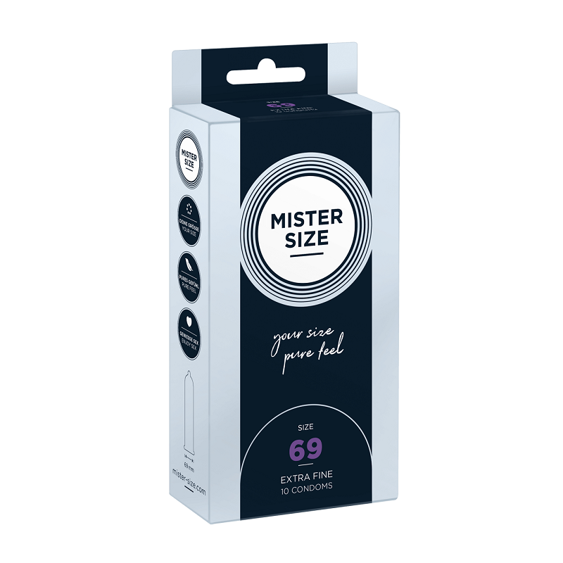 Caja 10 Preservativos Mister Size Talla 69 Extrafinos