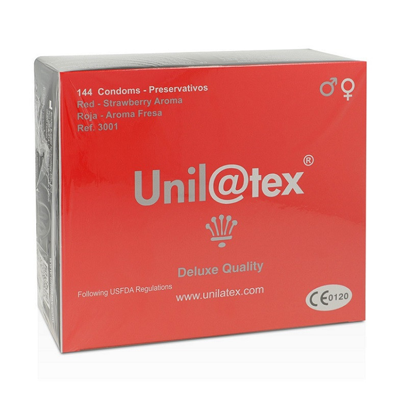 Caja 144 Preservativos Unilatex Fresa