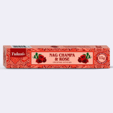 Caja 15 G Incienso Tulasi Nag Champa y Rosa