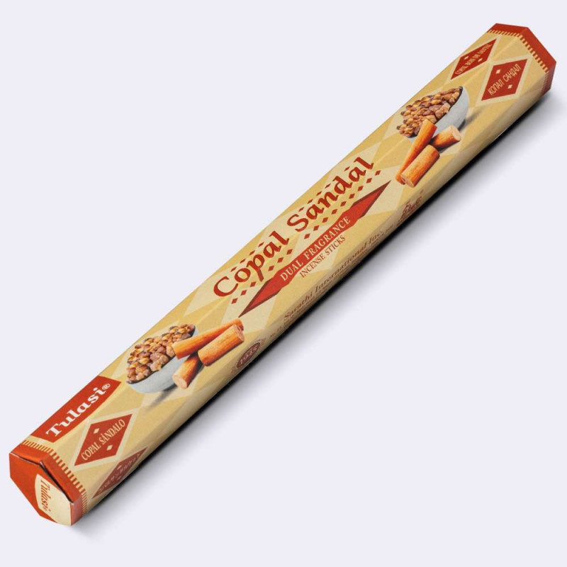 Caja 20 Varillas Incienso Tulasi Dual Copal y Sándalo