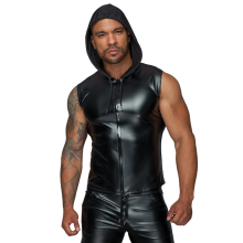 Camisa Con Capucha Wetlook Noir Handmade H062