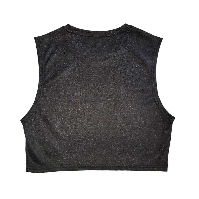 Camiseta Corta Negra Brillos