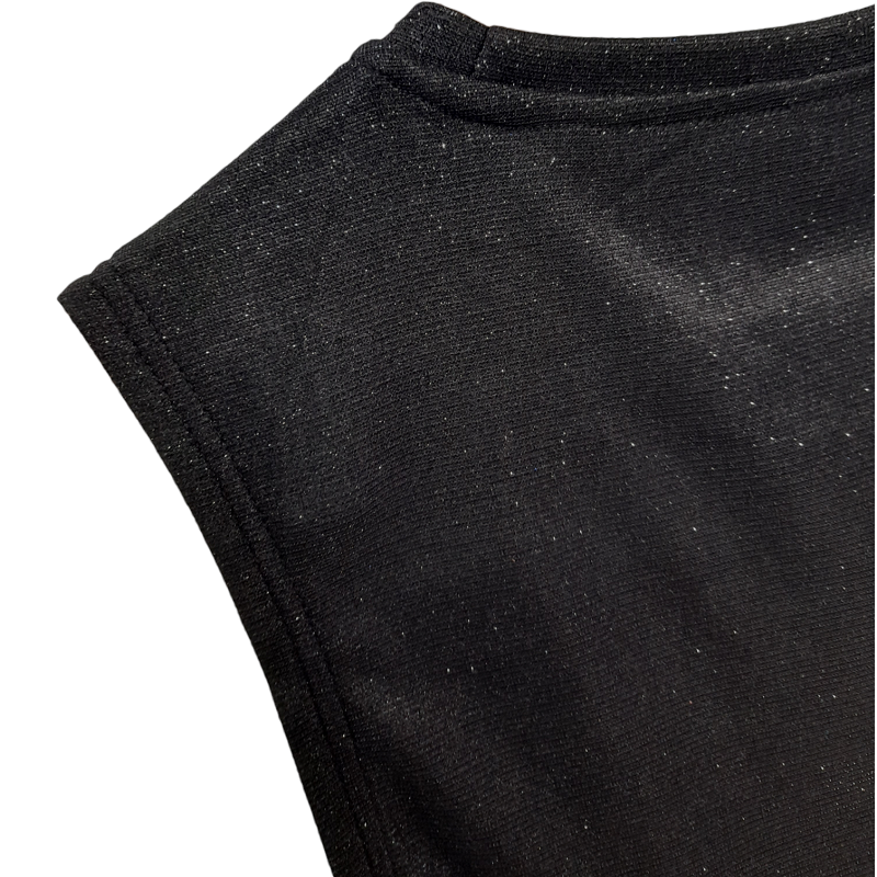 Camiseta Corta Negra Brillos