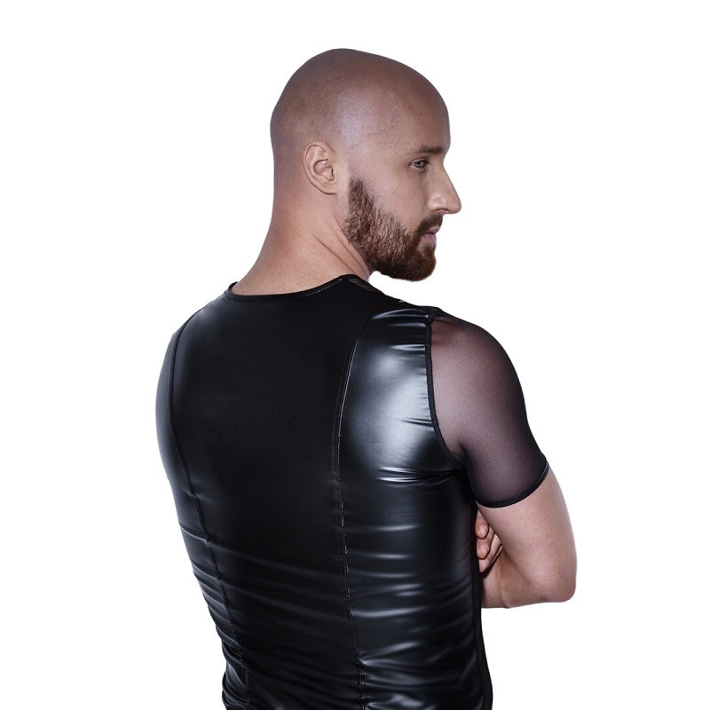 Camiseta Handmade H047 Unchained Tulle Wetlook Black Noir