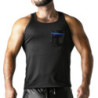 Camiseta Locker Gear Look At Harder LK1053 Negro y Azul