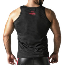 Camiseta Locker Gear Look At Harder LK1053 Negro y Rojo