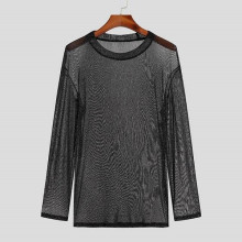 Camiseta Negra Semitransparente Brillos