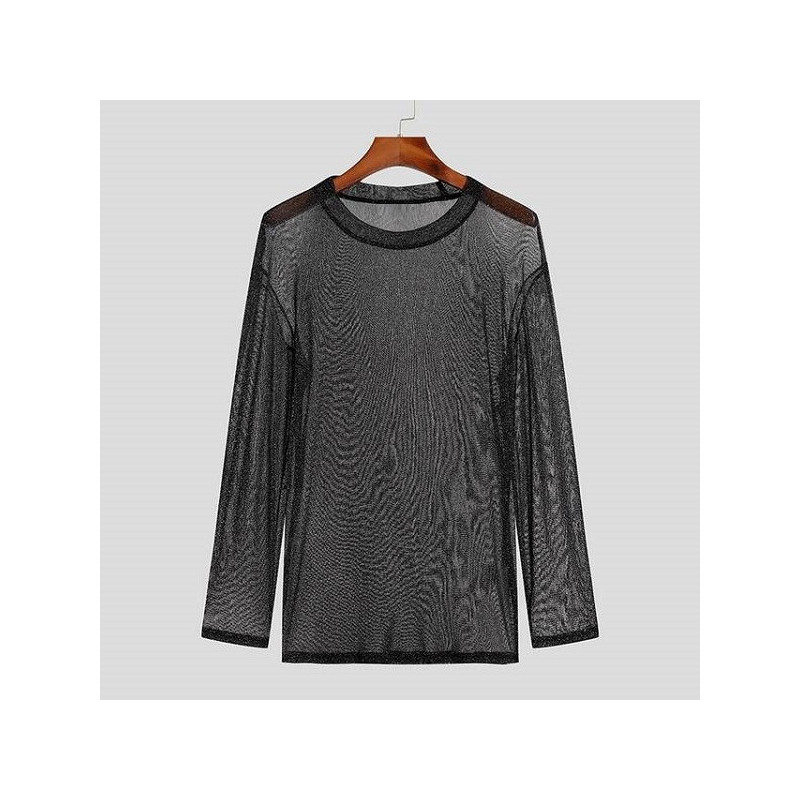 Camiseta Negra Semitransparente Brillos