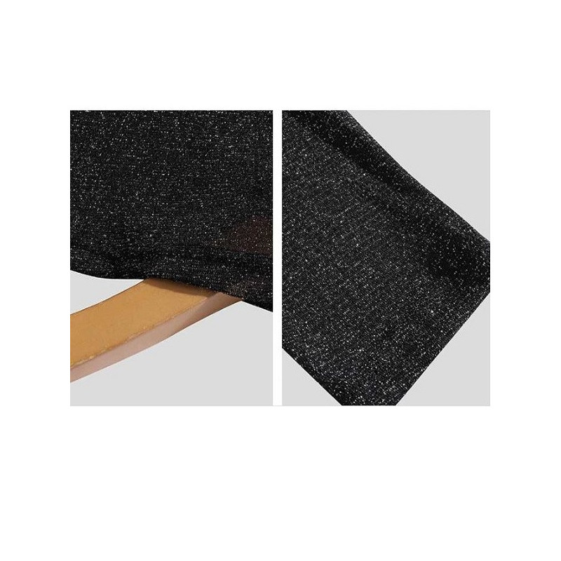 Camiseta Negra Semitransparente Brillos