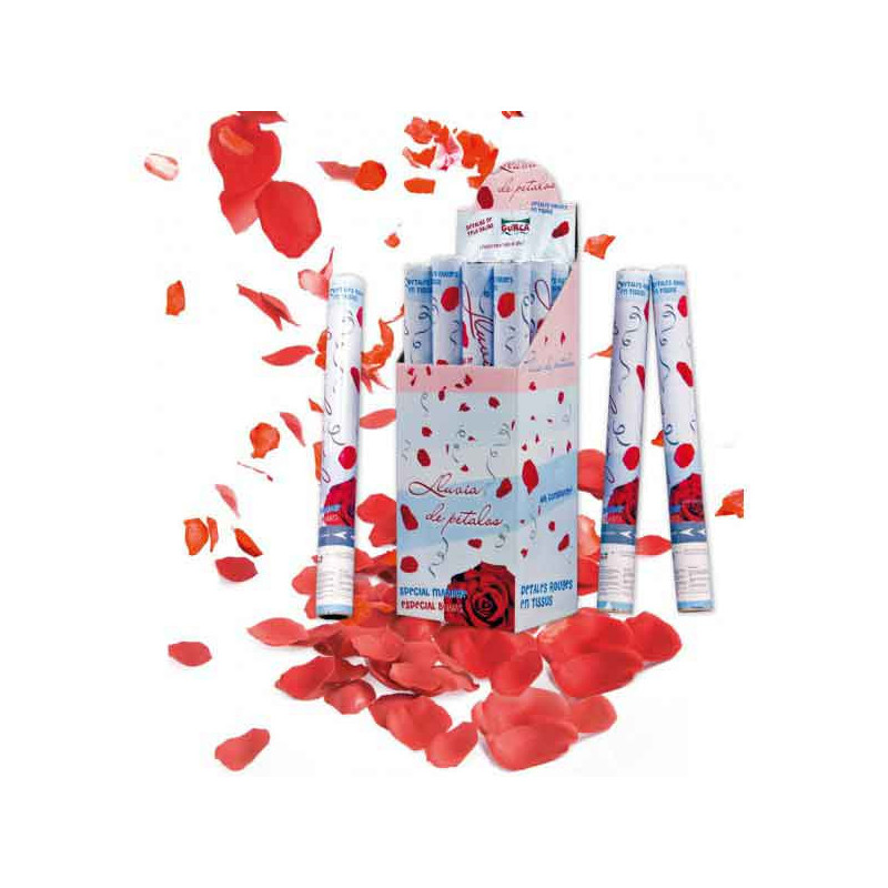Cañon Confeti Pétalos Rojos