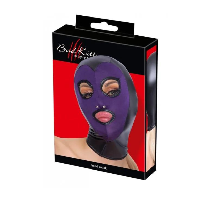 Capucha Sumisión Abierta Bad Kitty Negro/Lila