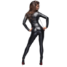 Catsuit Wetlook Noir Handmade F162