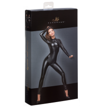 Catsuit Wetlook Noir Handmade F162