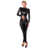 Catsuit Wetlook Noir Handmade F319