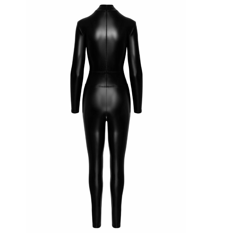 Catsuit Wetlook Noir Handmade F319